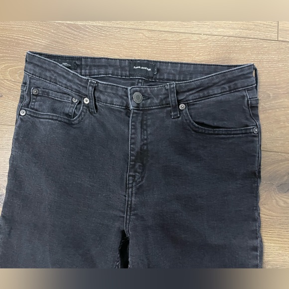 Frank and Oak Debbie Black Faded Skinny Jeans Denim Pants 29” Waist - Picture 5 of 7